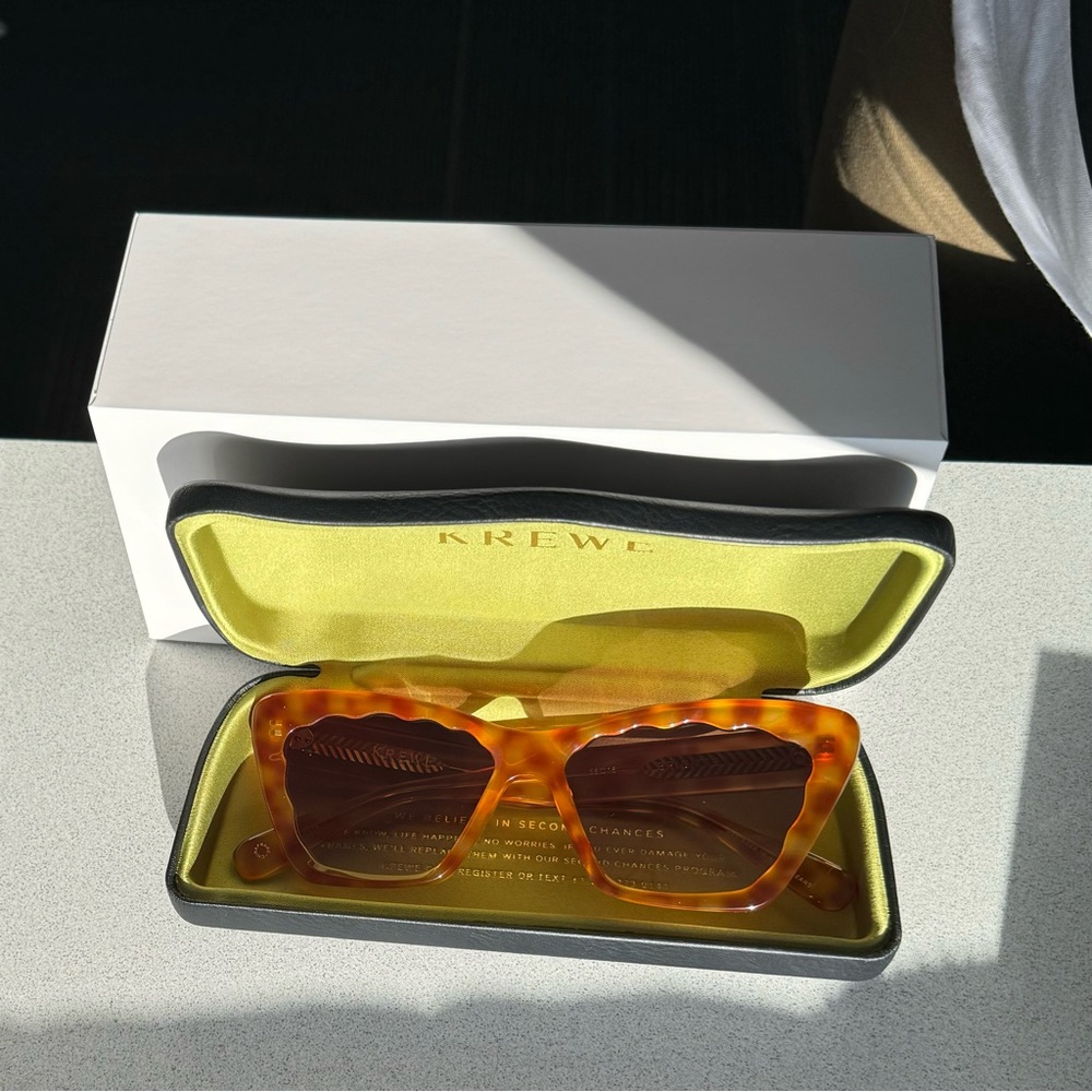 Krewe Brigitte checkered sunglasses NWT